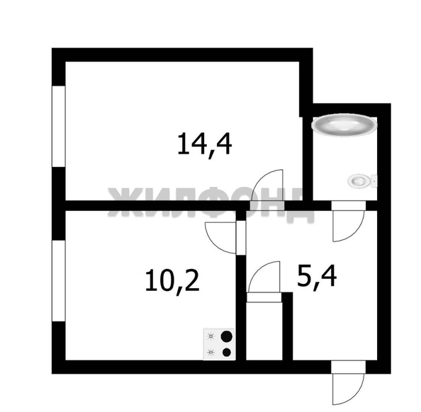 
  Продается 1-комн. квартира, 35.3 м², Авиастроителей ул, д. 12
. Фото 13.