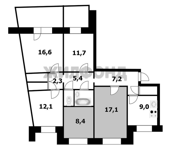 
  Продается комната, 25.5 м², 2-й (4 мкр.) кв-л, д. 202
. Фото 8.