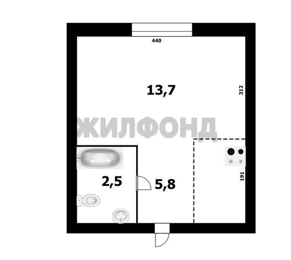 
  Продается студия, 22 м², Лазарева ул, д. 31а
. Фото 7.