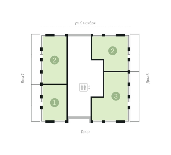 
  Продается 1-комн. квартира, 86.6 м², ЖК Никитина, дом 6
. Фото 14.