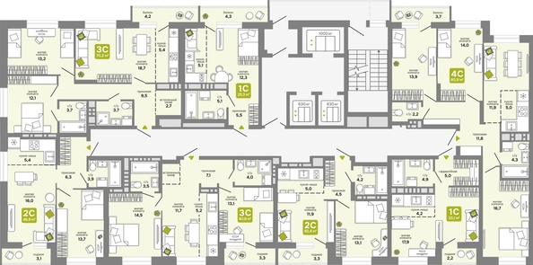 
  Продается 2-комн. квартира, 46.9 м², ЖК Счастливый квартал, дом 2
. Фото 1.