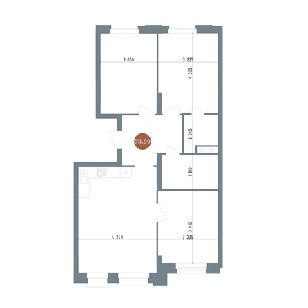 
  Продается 4-комн. квартира, 78.99 м², ЖК 19/56 Кварталы Телецентра, сек 6
. Фото 1.
