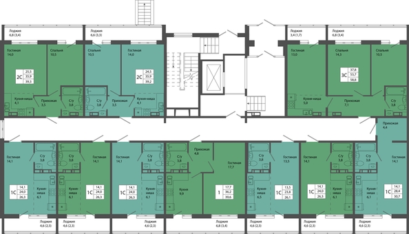 
  Продается студия, 26.3 м², ЖК Родина, дом 4
. Фото 1.