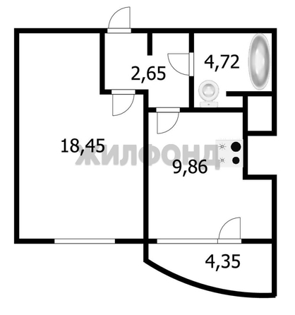 
  Продается 1-комн. квартира, 37 м², Горский мкр, д. 86
. Фото 1.