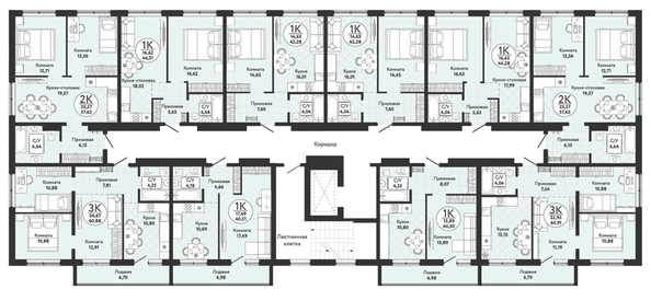 
  Продается 1-комн. квартира, 42.28 м², ЖК Одоевский, дом 4
. Фото 1.