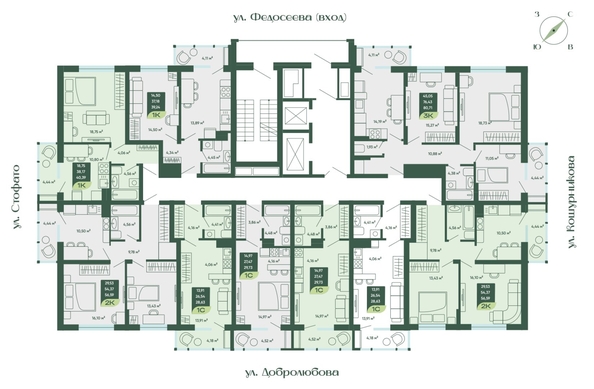 
  Продается студия, 29.73 м², ЖК Мичурин
. Фото 1.