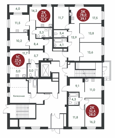 
  Продается 3-комн. квартира, 78 м², ЖК Скандинавские кварталы, дом 1
. Фото 1.