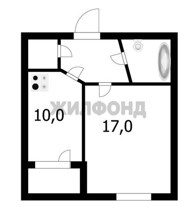 
  Продается 1-комн. квартира, 37.2 м², Сибиряков-Гвардейцев ул, д. 80
. Фото 7.