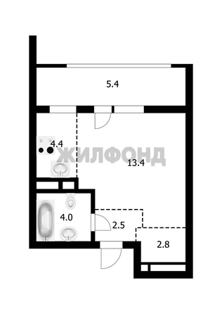 
  Продается студия, 29.8 м², Коминтерна ул, д. 89
. Фото 5.