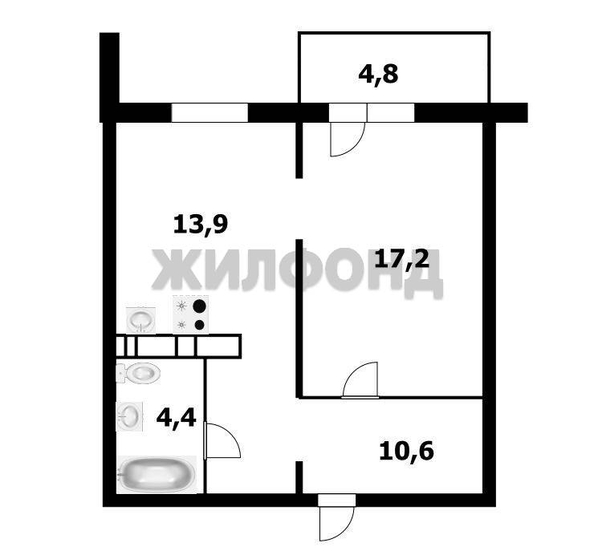 
  Продается 2-комн. квартира, 46.1 м², Заречная ул, д. 29
. Фото 23.