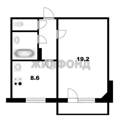 
  Продается 1-комн. квартира, 37.5 м², Хилокская ул, д. 1Б
. Фото 15.