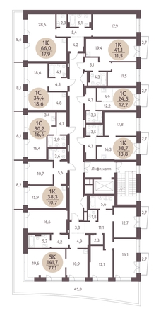 
  Продается студия, 34.4 м², ЖК Зеленый город, дом 1
. Фото 1.