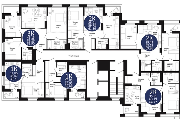 
  Продается 1-комн. квартира, 38.68 м², ЖК Первый на Рябиновой
. Фото 1.