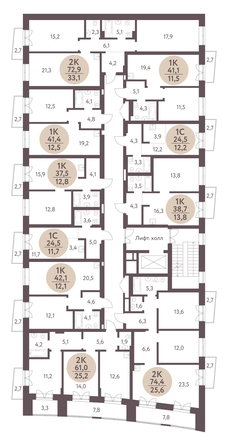 
  Продается 1-комн. квартира, 41.4 м², ЖК Зеленый город, дом 1
. Фото 1.