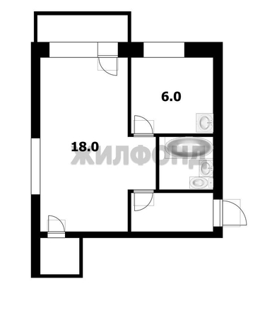 
  Продается 1-комн. квартира, 31 м², Молодежи б-р, д. 26
. Фото 2.