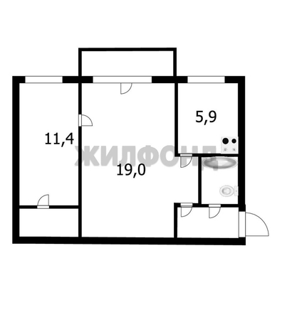 
  Продается 2-комн. квартира, 45.2 м², Кропоткина ул, д. 113
. Фото 11.