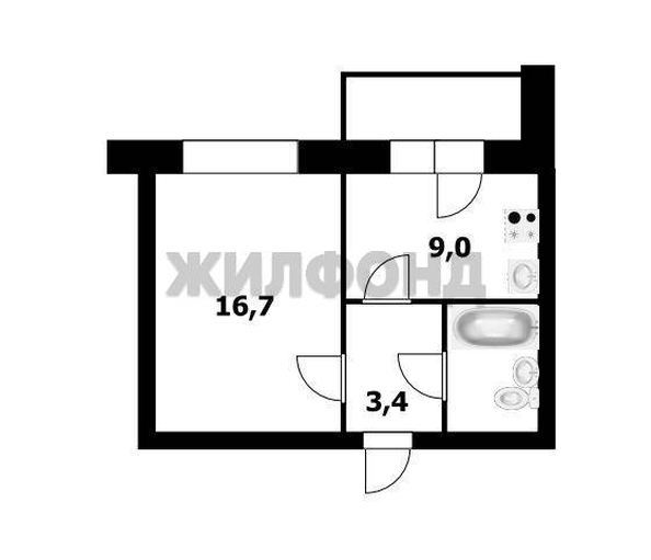 
  Продается 1-комн. квартира, 32.6 м², Титова ул, д. 276
. Фото 2.
