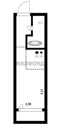 
  Продается студия, 20 м², Виктора Уса ул, д. 15
. Фото 14.