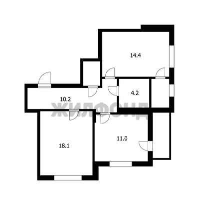 
  Продается 2-комн. квартира, 61.9 м², Никольский пр-кт, д. 15
. Фото 14.