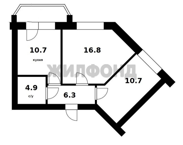 
  Продается 2-комн. квартира, 53.6 м², Никольский пр-кт, д. 10
. Фото 23.