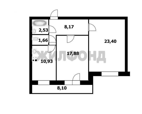 
  Продается 2-комн. квартира, 64.3 м², 2-й (4 мкр.) кв-л, д. 249
. Фото 2.