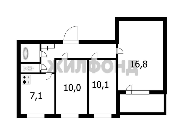 
  Продается 3-комн. квартира, 56.2 м², Бориса Богаткова ул, д. 264/1
. Фото 18.