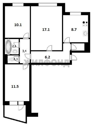 
  Продается 3-комн. квартира, 62.9 м², Героев Труда ул, д. 33А
. Фото 21.