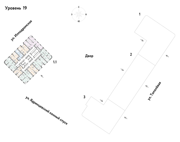 
  Продается 2-комн. квартира, 62.02 м², ЖК Страна.Тополевая, корпус 1
. Фото 1.