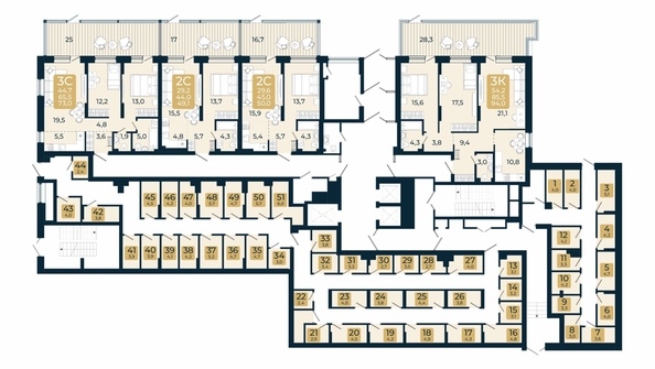 
  Продается 2-комн. квартира, 49.1 м², ЖК Первый на Есенина, дом 3
. Фото 1.