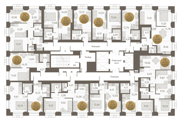 
  Продается студия 24.67 м², в ЖК Урбан Пикс. Фото 1.