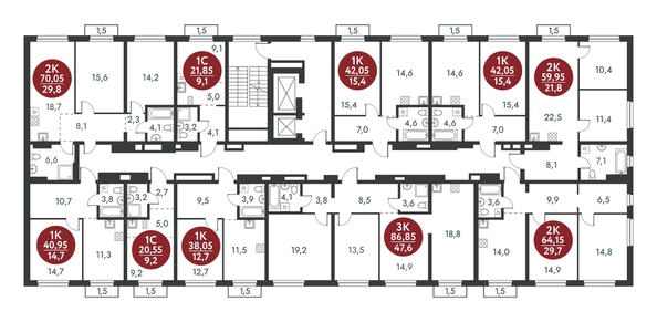 
  Продается 1-комн. квартира, 42.05 м², ЖК Скандинавские кварталы, дом 1
. Фото 1.