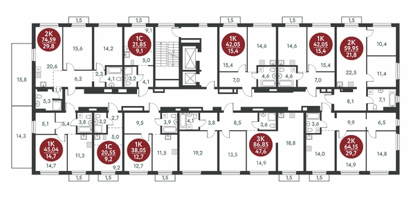 
  Продается 1-комн. квартира, 45.04 м², ЖК Скандинавские кварталы, дом 1
. Фото 1.