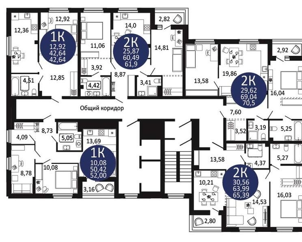 
  Продается 2-комн. квартира, 70.5 м², ЖК Первый на Рябиновой
. Фото 1.