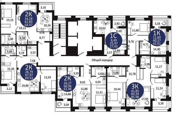 
  Продается 2-комн. квартира, 64.47 м², ЖК Первый на Рябиновой
. Фото 1.