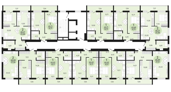 
  Продается 1-комн. квартира, 45.69 м², ЖК Новый парк, дом 3
. Фото 1.