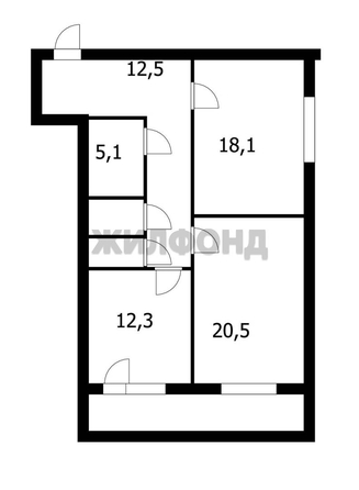 
  Продается 3-комн. квартира, 72.2 м², Краснообск, д. 103
. Фото 10.
