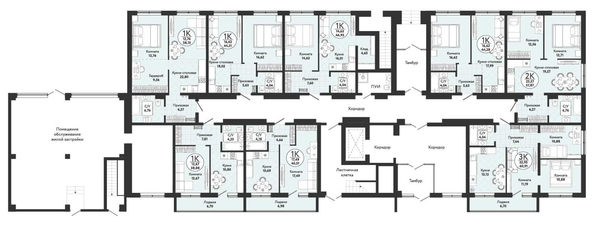 
  Продается 1-комн. квартира, 44.28 м², ЖК Одоевский, дом 4
. Фото 1.