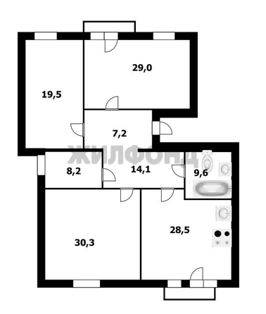 
  Продается 4-комн. квартира, 230 м², Выборная ул, д. 124/2
. Фото 39.