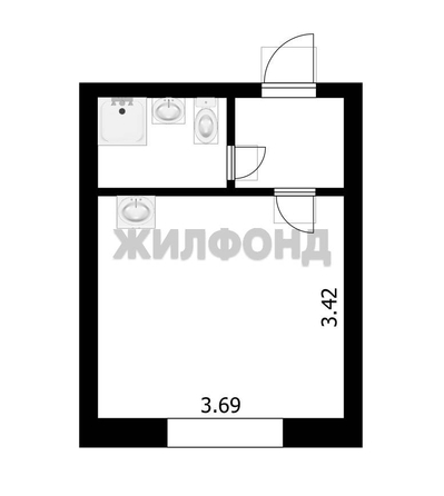 
  Продается студия, 18 м², Большая ул, д. 660
. Фото 11.