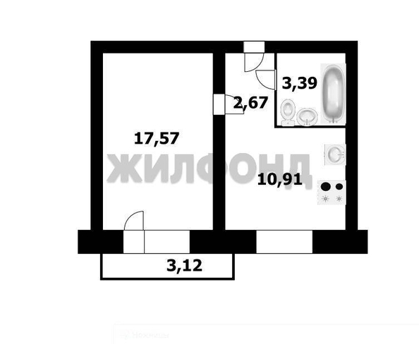
  Продается 1-комн. квартира, 34.6 м², 2-й (4 мкр.) кв-л, д. 227
. Фото 12.