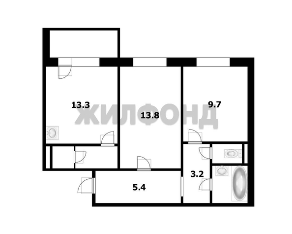 
  Продается 2-комн. квартира, 51.7 м², ЖК Чистая Слобода, дом 28
. Фото 14.