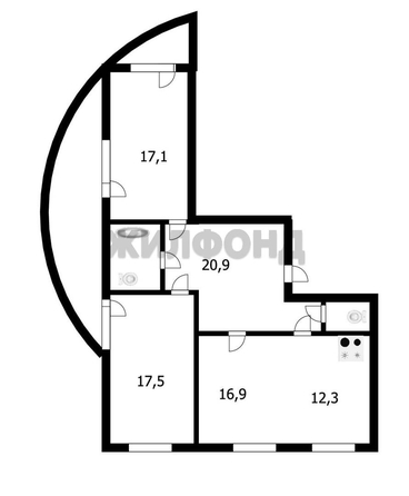 
  Продается 3-комн. квартира, 91.8 м², Шевченко ул, д. 11
. Фото 23.