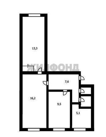 
  Продается 3-комн. квартира, 56.4 м², Челюскинцев ул, д. 18
. Фото 1.
