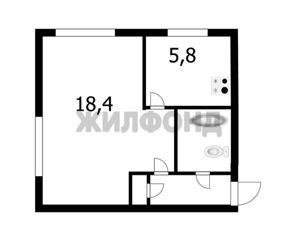 
  Продается 1-комн. квартира, 30.9 м², Республиканская ул, д. 11/1
. Фото 24.