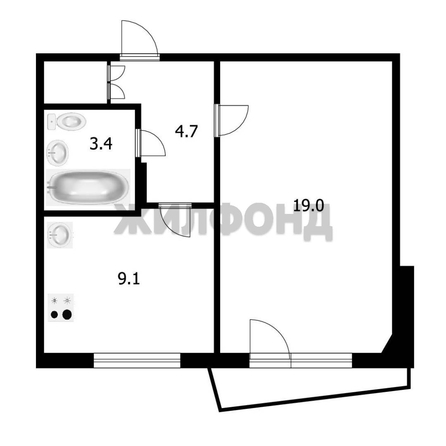
  Продается 1-комн. квартира, 37.2 м², Земнухова ул, д. 7
. Фото 2.