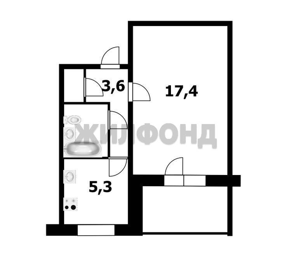 
  Продается 1-комн. квартира, 29.8 м², Дуси Ковальчук ул, д. 75
. Фото 1.