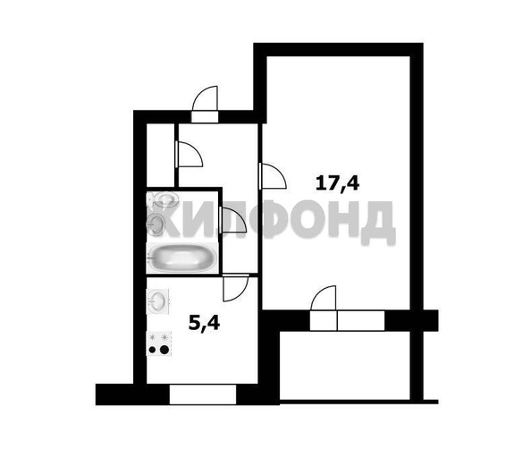 
  Продается 1-комн. квартира, 30.4 м², Весенняя ул, д. 18
. Фото 13.