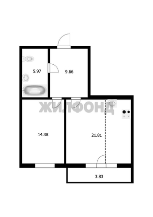 
  Продается 2-комн. квартира, 50.9 м², 1905 года ул, д. 85/3
. Фото 24.