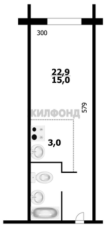 
  Продается 1-комн. квартира 22.7 м². Фото 4.