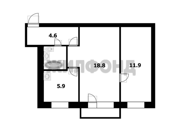 
  Продается 2-комн. квартира, 44.9 м², Дзержинского пр-кт, д. 24/1
. Фото 13.
